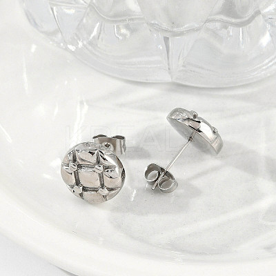 304 Stainless Steel Stud Earrings for Women EJEW-F351-03P-1