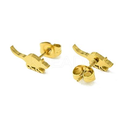 Cute Little Animal Theme 304 Stainless Steel Stud Earrings EJEW-B041-03I-G-1