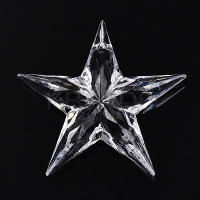 Transparent Acrylic Pendants X-TACR-T028-09A-1