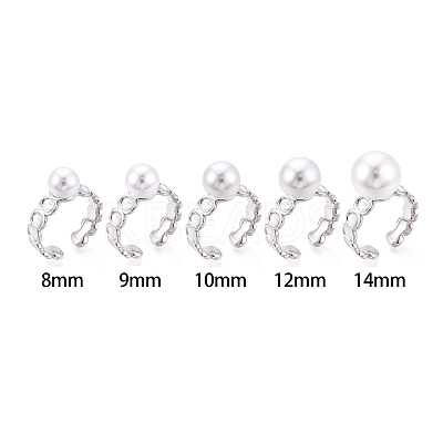 Oval Brass Cuff Ring Settings KK-T076-66P-1