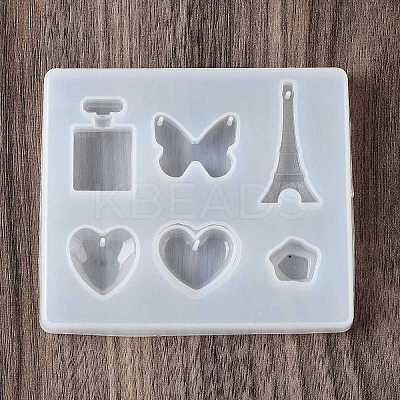 Butterfly & Heart & Bottle DIY Silhouette Silicone Pendant Molds LS-SIMO-H019-04A-1