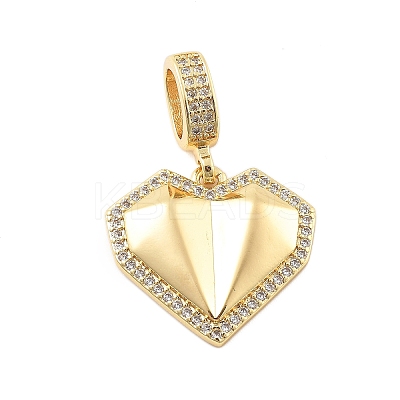 Brass Micro Pave Cubic Zirconia Pendants KK-L209-086G-1