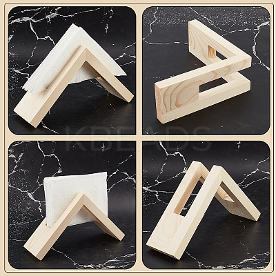 Triangle Wooden Napkin Holder DJEW-WH0038-96-1