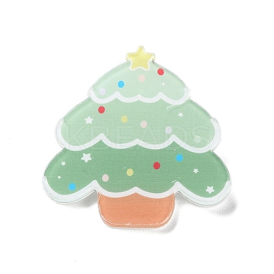 Christmas Theme Acrylic Badges JEWB-B010-04-1
