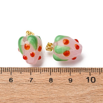 Handmade Lampwork Pendants LAMP-S069-05A-G-10-1