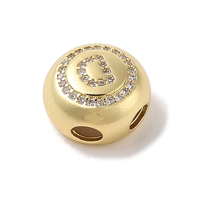 Rack Plating Brass & Cubic Zirconia Pendants KK-Z047-07G-D-RS-1