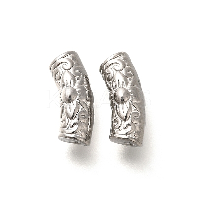 304 Stainless Steel Curved Tube Beads STAS-I321-26P-1