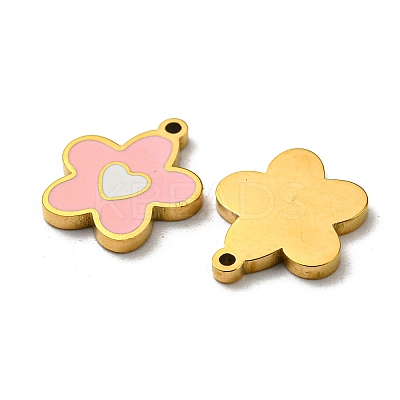 304 Stainless Steel Enamel Charms STAS-L022-017G-1