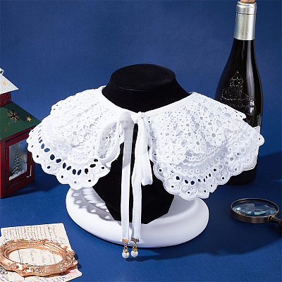 1Pc Detachable Polyester Lace Collars AJEW-GF0007-65-1