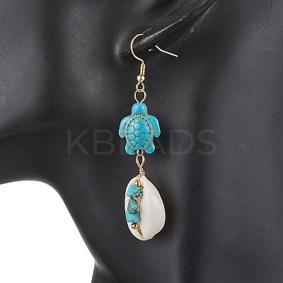 5 Pairs 304 Stainless Steel Shell Dangle Earrings EJEW-JE06441-1