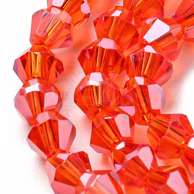 Transparent Electroplate Glass Beads Strands EGLA-A039-T2mm-A14-1