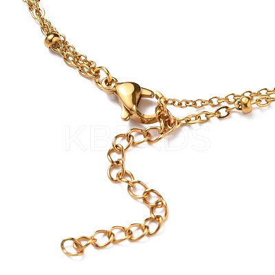 Ion Plating(IP) 304 Stainless Steel Multi-strand Anklets AJEW-AN00332-03-1