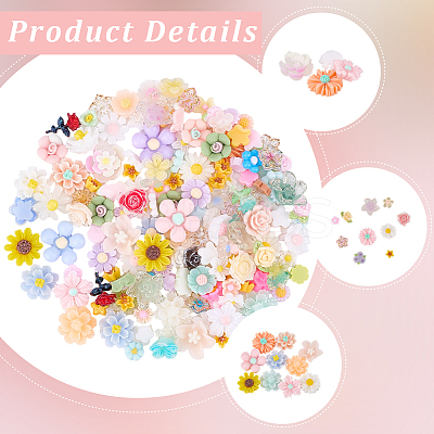 3 Sets 150Pcs Opaque Resin Cabochons CRES-CP0001-10-1