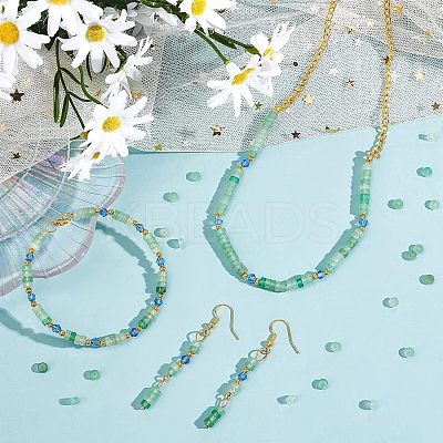 160Pcs 8 Colors Synthetic Turquoise Beads Strands TURQ-NB0001-07-1