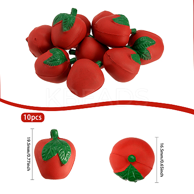 10Pcs Plastic Apple Toy KY-CA0001-55-1