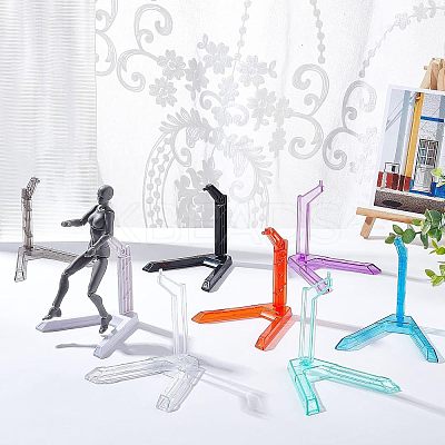 8 Sets 8 Style Plastic Model Toy Assembled Holder AJEW-FH0002-33-1