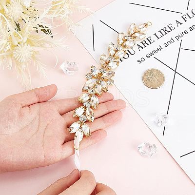 1Pc Shiny Flower Rhinestone Trim DIY-FG0003-35-1