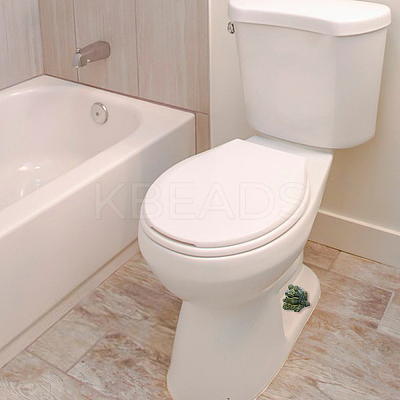 Resin Cute Frog Covers Toilet Bolts DJEW-WH0042-69-1
