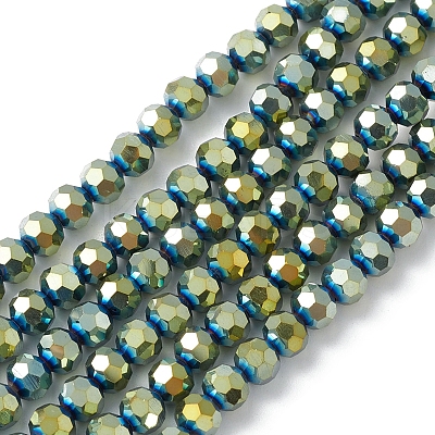 Electroplate Glass Beads Strands EGLA-K015-09B-1
