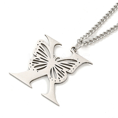 201 Stainless Steel Necklaces NJEW-Q336-01X-P-1