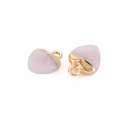 Natural Rose Quartz Charms G-N326-121-02-1