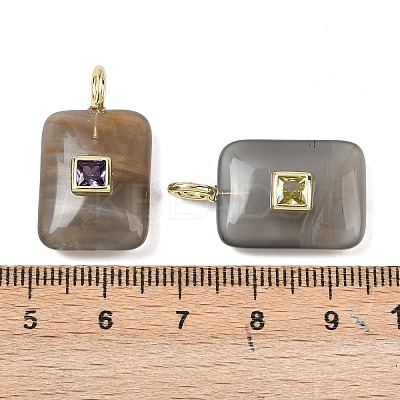 Natural Black Moonstone Pendants G-K372-04G-04-1