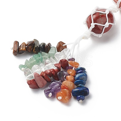 7 Chakra Gemstone Hanging Decorations HJEW-JM00805-04-1