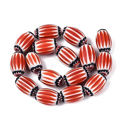 Handmade Millefiori Glass Barrel Beads LS-LA-N002-15A-1