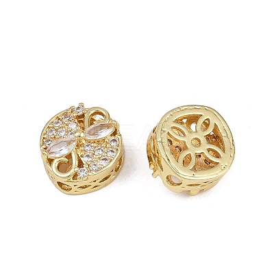 Brass Pave Cubic Zirconia Multi-strand Links ZIRC-F145-06G-01-1