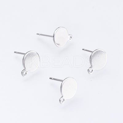 Non-Tarnish 304 Stainless Steel Stud Earring Findings STAS-D445-150-B-1