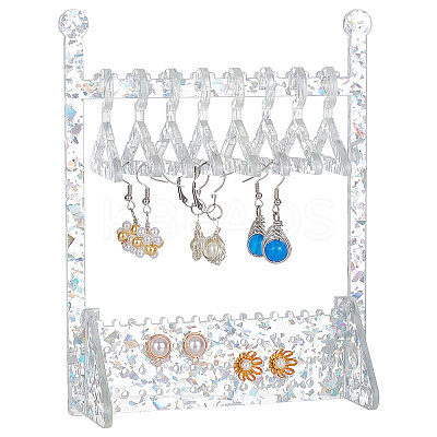 Transparent Acrylic Earring Display Stands EDIS-PH0001-27A-1