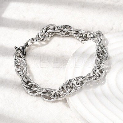 201 Stainless Steel Mariner Link Chain Bracelets for Men STAS-T077-02P-1