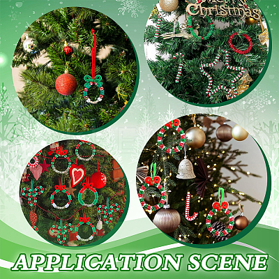 Acrylic with Plastic Christmas Candy Beading Set DIY-SC0026-81C-1