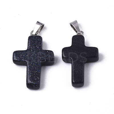 Synthetic Blue Goldstone Pendants LS-G-J354-03A-1