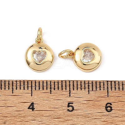 SHEGRACE Valentine's Day Brass Clear Cubic Zirconia Charms XGRQ3P339-594G-1