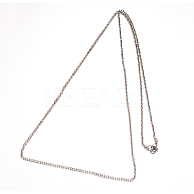 Non-Tarnish 304 Stainless Steel Cable Chain Necklaces LS-NJEW-L398-04P-1