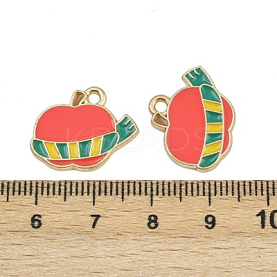 Christmas Themes Alloy Enamel Pendants ENAM-Z023-01G-10-1