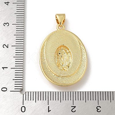 Brass Micro Pave Clear Cubic Zirconia Pendants KK-U046-07G-1