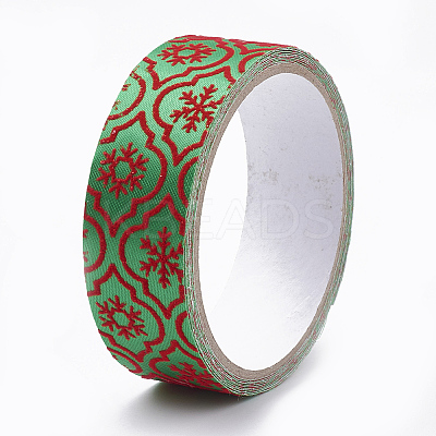 Self Adhesive Single Face Pattern Printed Burlap Ribbon OCOR-T010-05-1