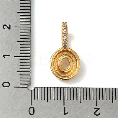 Brass Micro Pave Cubic Zirconia Pendants KK-K345-13O-G-1