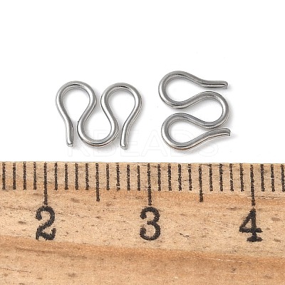 304 Stainless Steel S-Hook Clasps STAS-Z124-04C-P-1