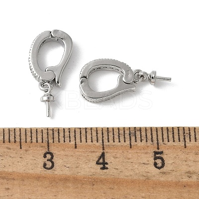 Brass Micro Pave Cubic Zirconia Pendants Bails KK-D324-21P-1