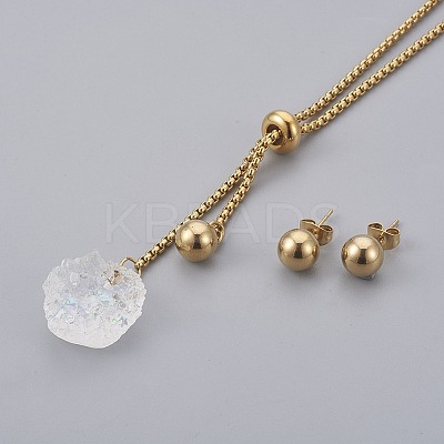 304 Stainless Steel Jewelry Sets SJEW-E326-M-1