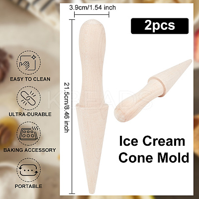 Beechwood Press Ice Cream Cone Mold BAKE-WH0001-04-1
