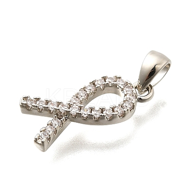 Brass Micro Pave Cubic Zirconia Pendants KK-S508-46P-1