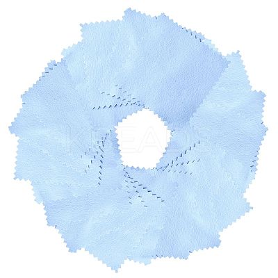 15Pcs Faux Suede Fabric Square Silver Polishing Cloth AJEW-FS0001-46-1