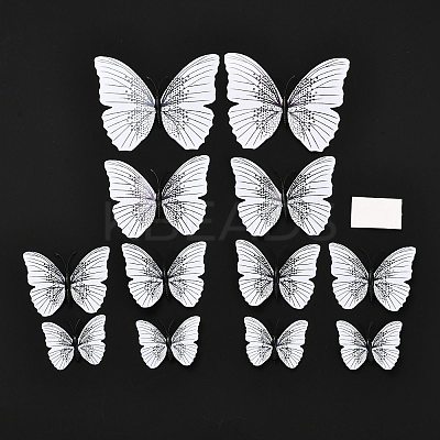 PVC Plastic Artificial 3D Butterfly Decorations LS-DIY-I072-02E-1