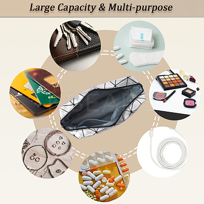 2Pcs 2 Styles PU Leahther Cosmetic Zipper Bags AJEW-CN0003-42B-1
