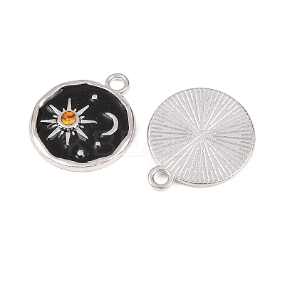 Alloy Enamel Rhinestone Pendants ENAM-L053-03P-1