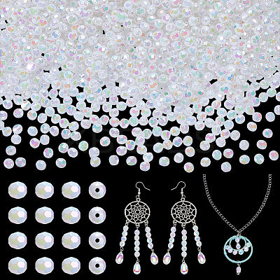1500Pcs AB Color Plated Eco-Friendly Poly Styrene Acrylic Round Beads TACR-GA0001-17-1